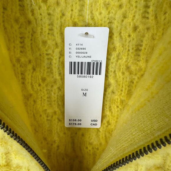 Anthropologie Maeve Bubble Sweater Cardigan Womens Medium Cropped Textured Zip - Picture 8 of 11